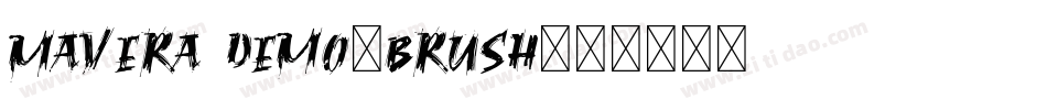 Mavera Demo-Brush字体转换